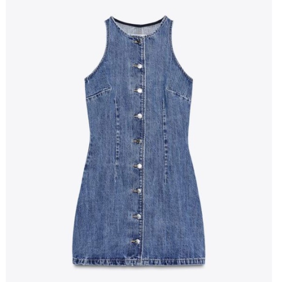 Zara Z1975 MINI DENIM DRESS - Picture 1 of 1